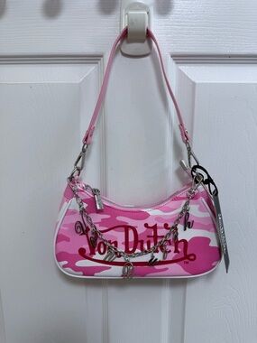 NWT Von Dutch Pink Camo Shoulder Bag